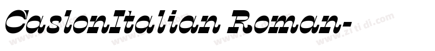 CaslonItalian Roman字体转换